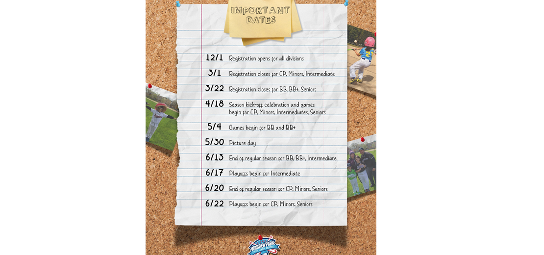 2026 Spring Season Important Dates